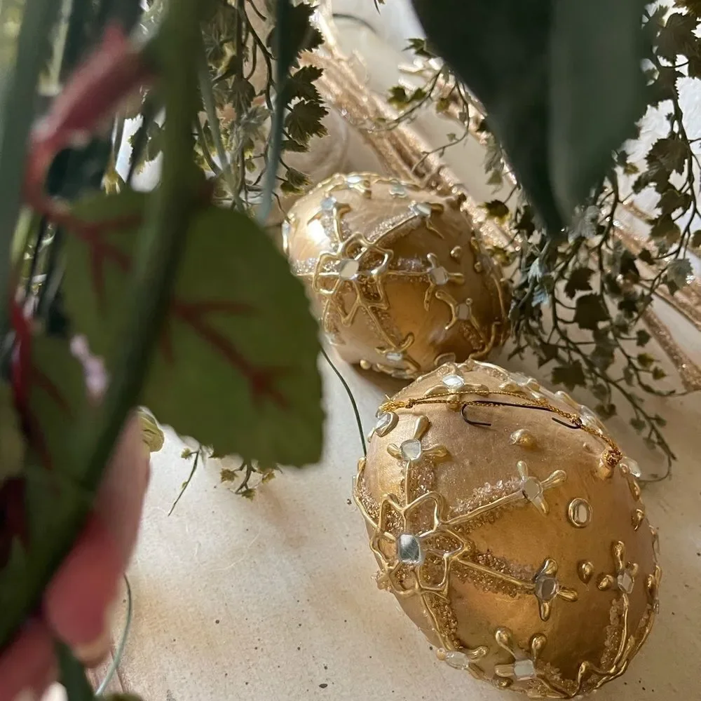 A PAIR of Faberge Style Ornaments!